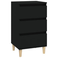 Bedside Cabinet Black 40x35x70 cm Engineered Wood