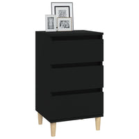Bedside Cabinet Black 40x35x70 cm Engineered Wood