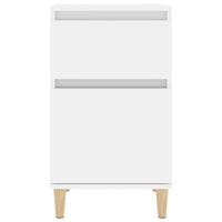 Bedside Cabinets 2 pcs High Gloss White 40x35x70 cm