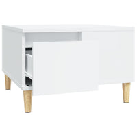 Coffee Table White 55x55x36.5 cm Engineered Wood