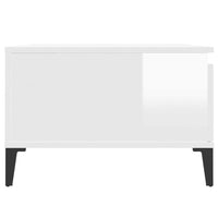 Coffee Table High Gloss White 55x55x36.5 cm Engineered Wood
