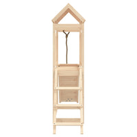 Playhouse with Climbing Wall Solid Wood Pine