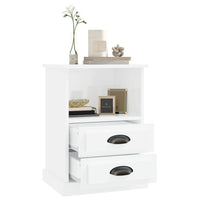 Bedside Cabinets 2 pcs High Gloss White 43x36x60 cm