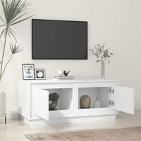 Coffee Table High Gloss White 102x50x44 cm Engineered Wood