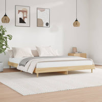 Bed Frame Sonoma Oak 183x203 cm King Size Engineered Wood
