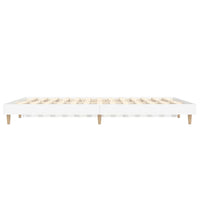 Bed Frame White 137x187 cm Double Engineered Wood