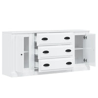 Sideboards 3 pcs High Gloss White Engineered Wood