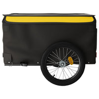 Bike Trailer Black and Yellow 45 kg Iron