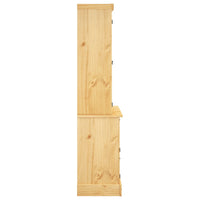 Highboard Corona Brown 112x43x196 cm Solid Wood Mexican Pine