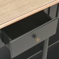 Console Table Black 110x30x76cm Engineered Wood