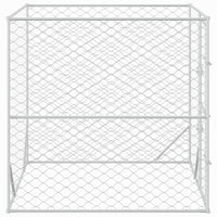 Outdoor Dog Kennel Silver 2x2x2 m Galvanised Steel