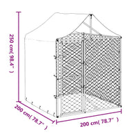 Outdoor Dog Kennel with Roof Silver 2x2x2.5 m Galvanised Steel
