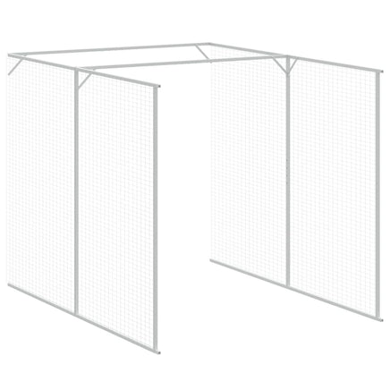 Dog House with Run Anthracite 165x455x181 cm Galvanised Steel