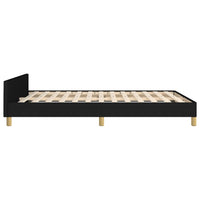 Bed Frame Black 107x203 cm King Single Size Fabric
