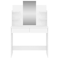 Dressing Table with Mirror White 96x39x142 cm