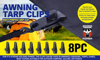 8Pc Awning Tarp Clamp Set Clips Hangers Survival Tent Emergency Grommet Kings Warehouse 