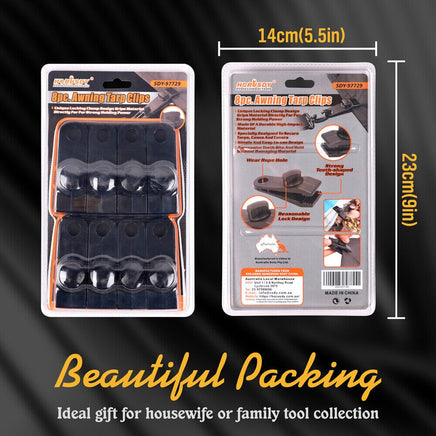 8Pc Awning Tarp Clamp Set Clips Hangers Survival Tent Emergency Grommet Kings Warehouse 