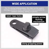 8Pc Awning Tarp Clamp Set Clips Hangers Survival Tent Emergency Grommet Kings Warehouse 