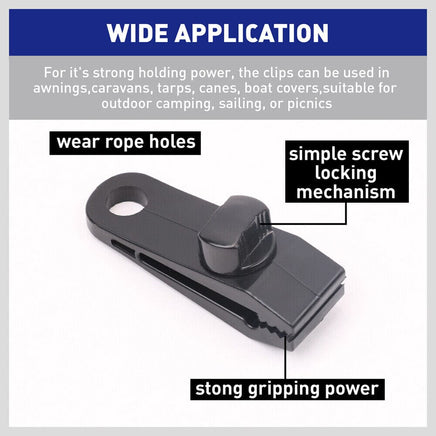 8Pc Awning Tarp Clamp Set Clips Hangers Survival Tent Emergency Grommet Kings Warehouse 