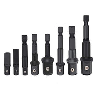 8Pc Drill Socket Adapter Set Impact Nut Driver Hex Extension Bits 1/4" 3/8" 1/2" Kings Warehouse 