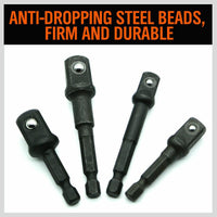 8Pc Drill Socket Adapter Set Impact Nut Driver Hex Extension Bits 1/4" 3/8" 1/2" Kings Warehouse 