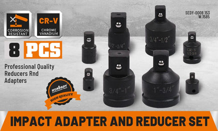 8Pc Impact Socket Reducer Set Heavy Duty Adaptor For Ratchet Wrench With Case Kings Warehouse 