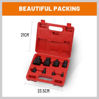 8Pc Impact Socket Reducer Set Heavy Duty Adaptor For Ratchet Wrench With Case Kings Warehouse 
