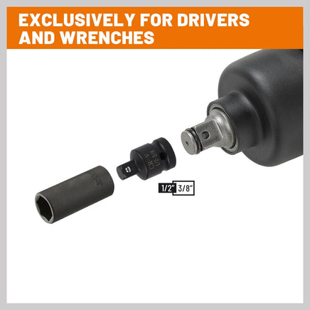 8Pc Impact Socket Reducer Set Heavy Duty Adaptor For Ratchet Wrench With Case Kings Warehouse 