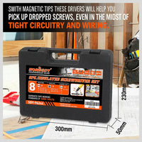 8Pc Insulated Screwdriver Set Magnetic Slotted Phillips Electricians With Case Kings Warehouse 