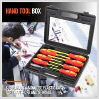 8Pc Insulated Screwdriver Set Magnetic Slotted Phillips Electricians With Case Kings Warehouse 