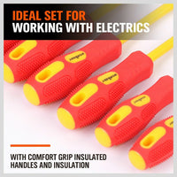 8Pc Insulated Screwdriver Set Magnetic Slotted Phillips Electricians With Case Kings Warehouse 