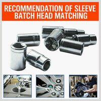 8Pc Metric Socket Set 1/2" Drive 11MM - 19MM For Wrench CRV Mechanic With Holder Kings Warehouse 