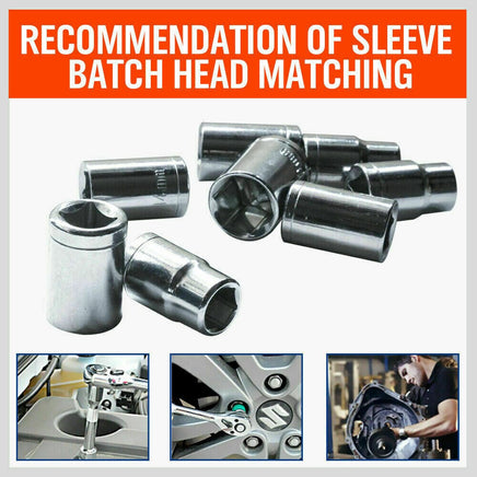 8Pc Metric Socket Set 1/2" Drive 11MM - 19MM For Wrench CRV Mechanic With Holder Kings Warehouse 