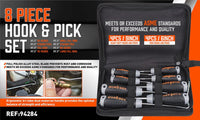 8Pc Pick And Hook Set Oil Seal O-Ring Puller Extractors Seal Gasket Remove Tool Kings Warehouse 