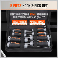8Pc Pick And Hook Set Oil Seal O-Ring Puller Extractors Seal Gasket Remove Tool Kings Warehouse 