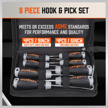 8Pc Pick And Hook Set Oil Seal O-Ring Puller Extractors Seal Gasket Remove Tool Kings Warehouse 