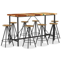 9 Piece Bar Set Solid Reclaimed Wood Dining Kings Warehouse 