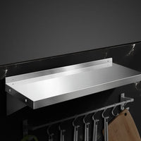 900mm Stainless Steel Wall Shelf Kitchen Shelves Rack Mounted Display Shelving Spring Fever Exclusive Promo Kings Warehouse 