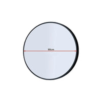 90cm Round Wall Mirror Bathroom Makeup Mirror by Della Francesca Kings Warehouse 