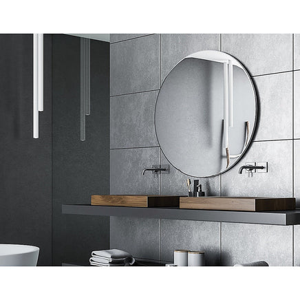 90cm Round Wall Mirror Bathroom Makeup Mirror by Della Francesca Kings Warehouse 