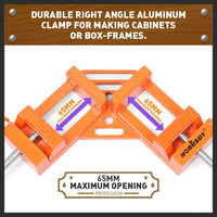 90° Degree Corner Clamp Welding Vice Woodworking Alloy Body With Quick Release Kings Warehouse 