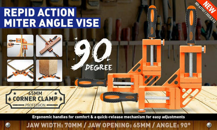 90° Degree Corner Clamp Welding Vice Woodworking Alloy Body With Quick Release Kings Warehouse 