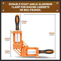 90° Degree Corner Clamp Welding Vice Woodworking Alloy Body With Quick Release Kings Warehouse 