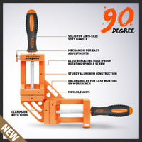 90° Degree Corner Clamp Welding Vice Woodworking Alloy Body With Quick Release Kings Warehouse 