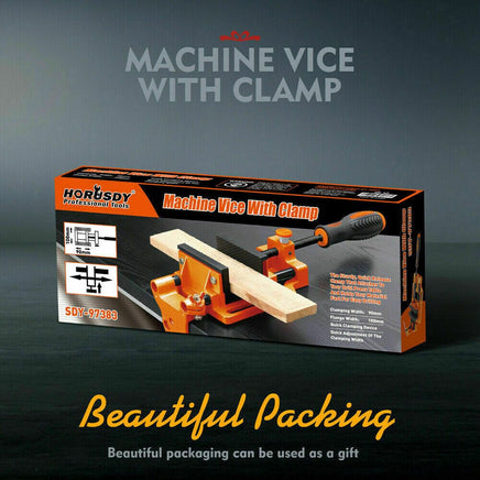 90mm Drill Press Bench Vice Quick Release Clamp Jaw Soft Grip Hand Pads Woodwork Kings Warehouse 