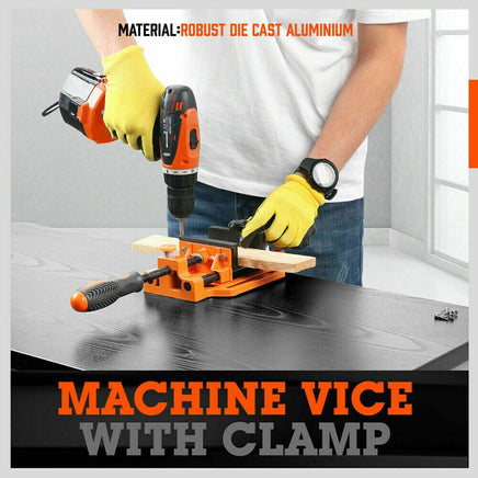 90mm Drill Press Bench Vice Quick Release Clamp Jaw Soft Grip Hand Pads Woodwork Kings Warehouse 