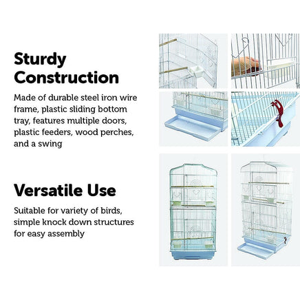 95cm Bird Cage Canary Parakeet Cockatiel LoveBird Finch Bird Cage Kings Warehouse 