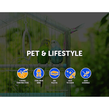 95cm Bird Cage Canary Parakeet Cockatiel LoveBird Finch Bird Cage Kings Warehouse 