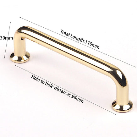96mm Polished gold Furniture Kitchen Bathroom Cabinet Handles Drawer Bar Handle Pull Knob Kings Warehouse 