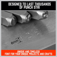 9Pc 6mm Number Stamp Punches Set Metal Plastic Wood Leather With Storage Case Kings Warehouse 